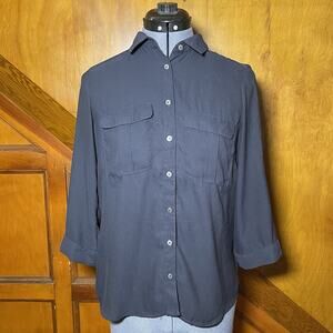 BUNDLE - H&M - 2 Button Up Sheer Blouses With Adjustable Sleeves - Pre-owned